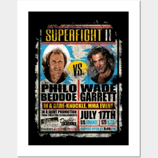 Wade Garrett from Road House vs. Clint Eastwood's Philo Beddoe from Every Which Way but Loose - distressed Posters and Art